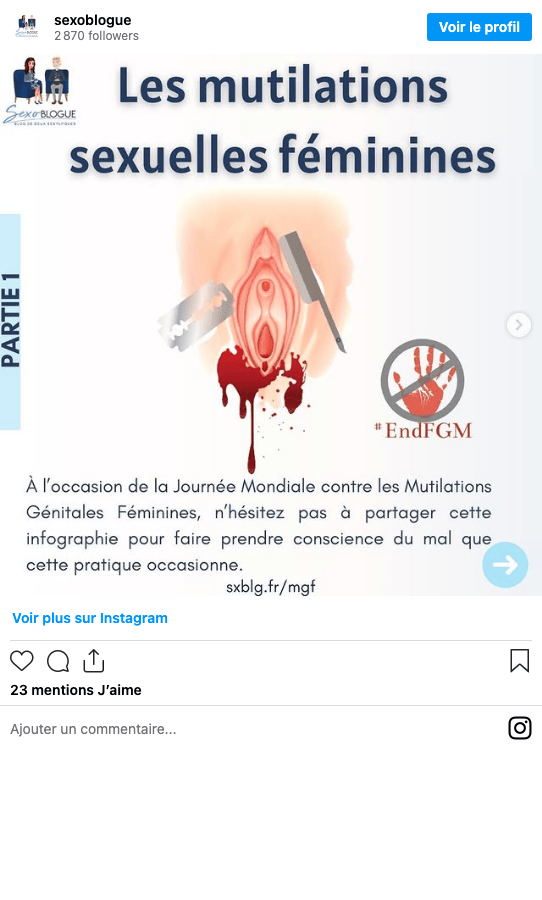 Publication Instagram Sexoblogue