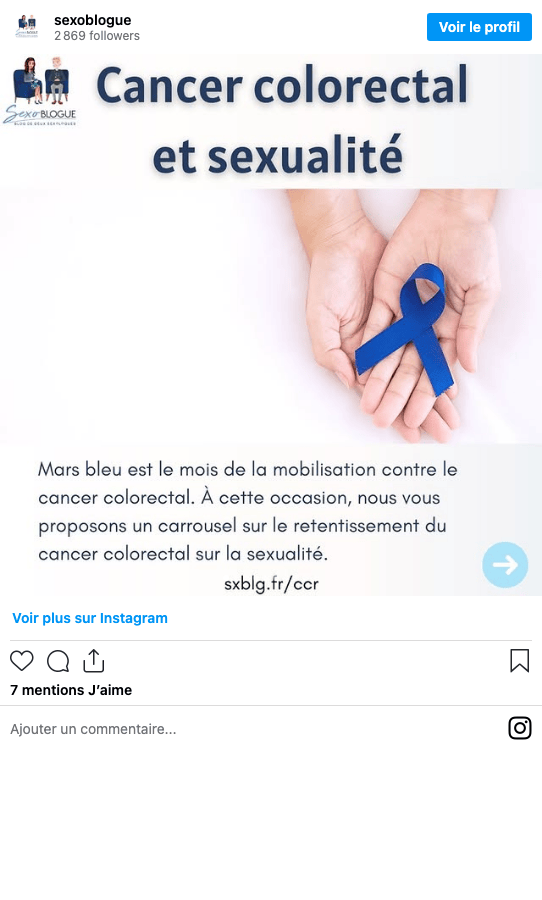 Publication Instagram Sexoblogue