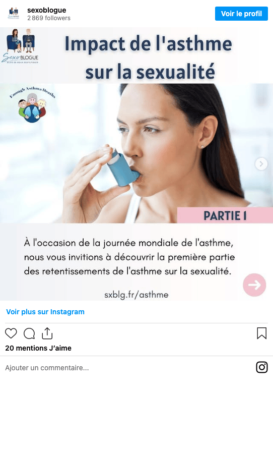 Publication Instagram Sexoblogue