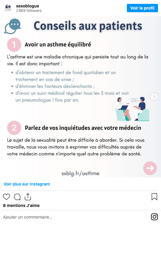 Publication Instagram Sexoblogue