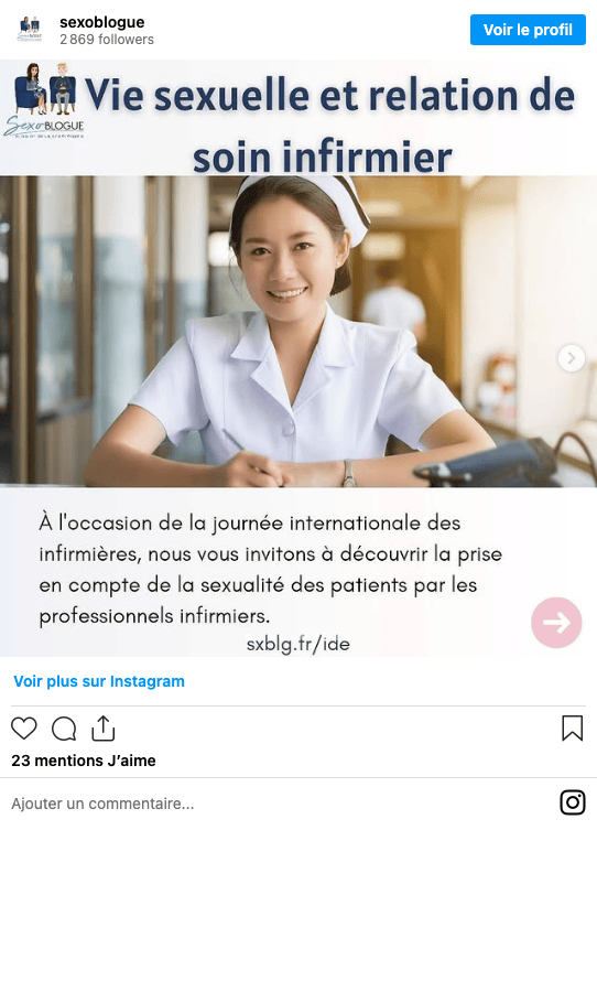 Publication Instagram Sexoblogue