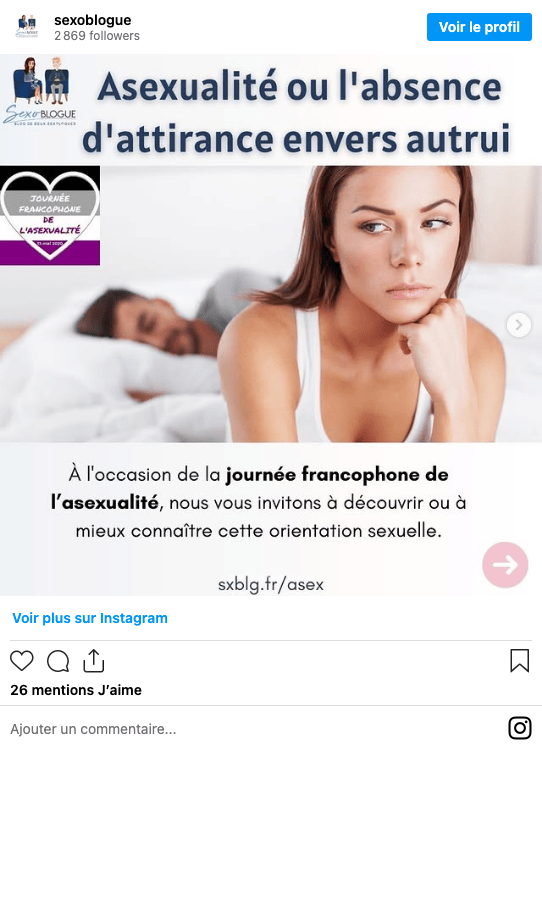 Publication Instagram Sexoblogue
