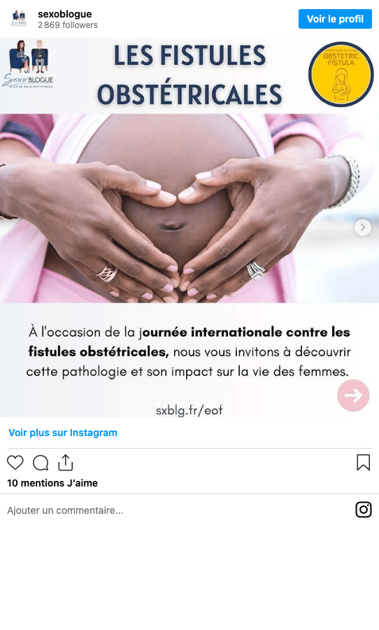 Publication Instagram Sexoblogue