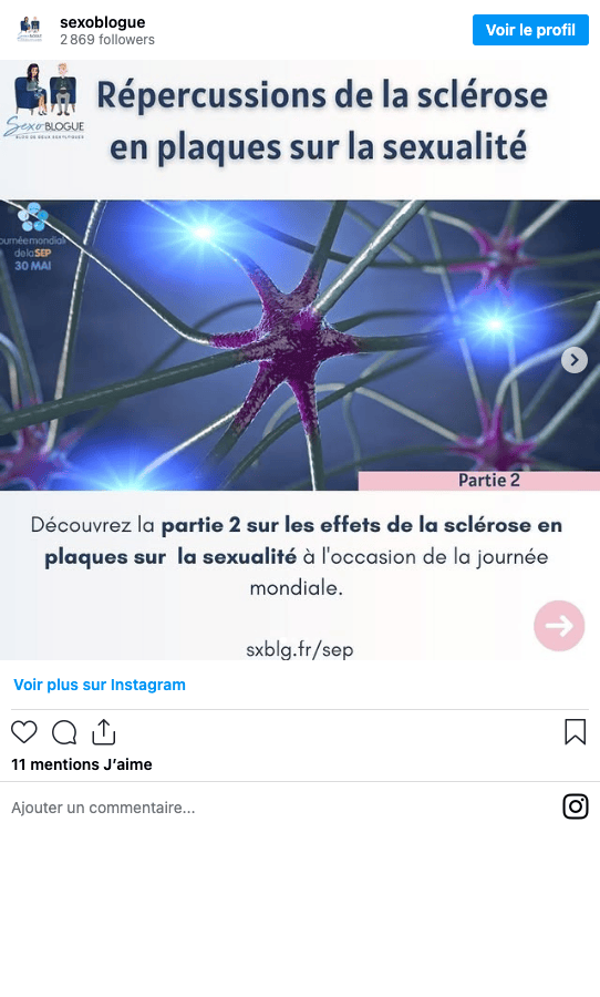 Publication Instagram Sexoblogue