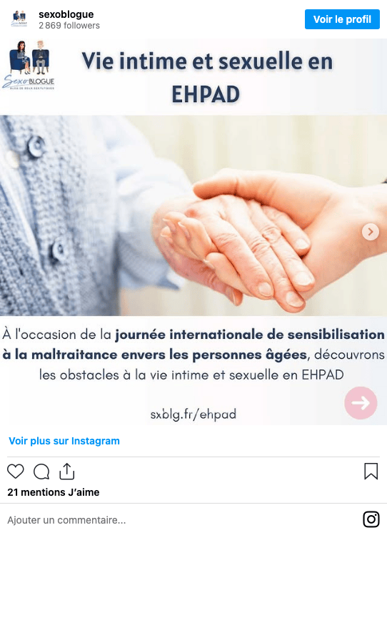 Publication Instagram Sexoblogue