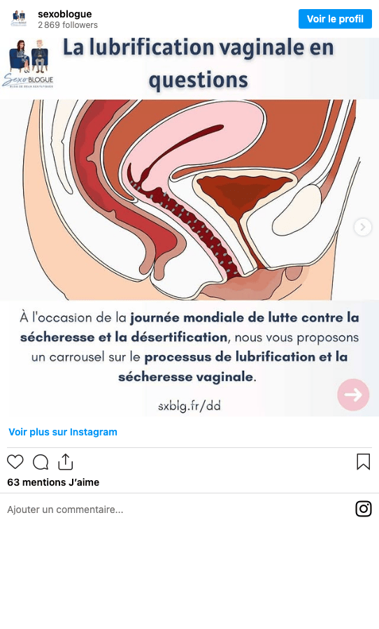 Publication Instagram Sexoblogue