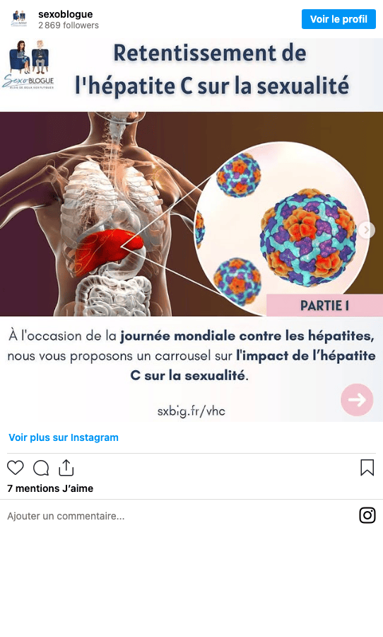 Publication Instagram Sexoblogue