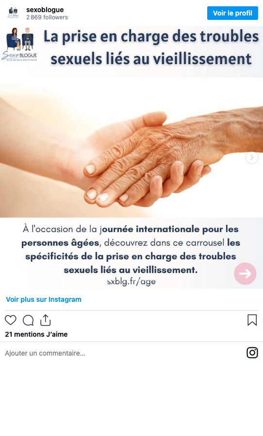 Publication Instagram Sexoblogue