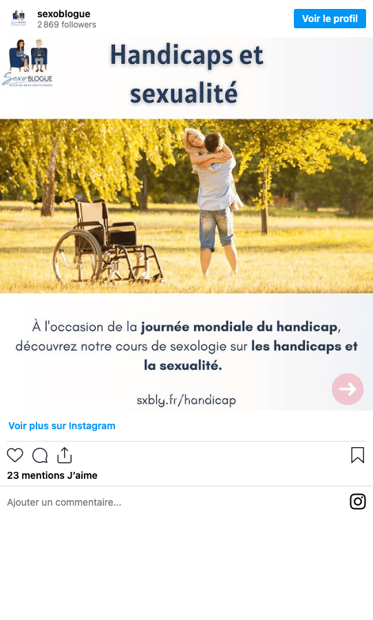 Publication Instagram Sexoblogue
