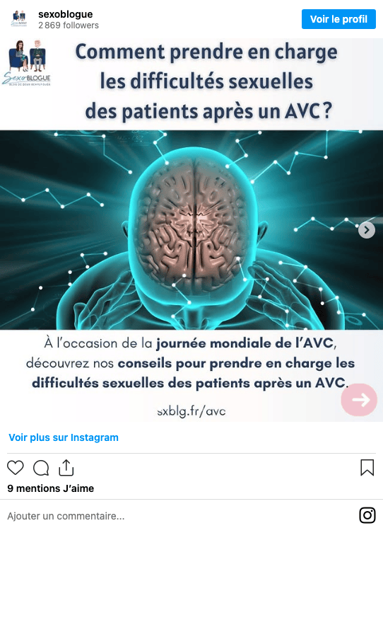 Publication Instagram Sexoblogue