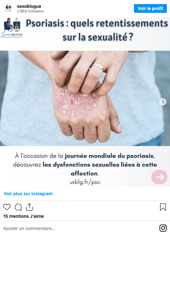 Publication Instagram Sexoblogue