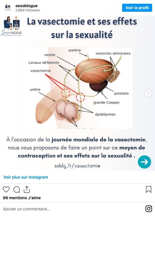 Publication Instagram Sexoblogue