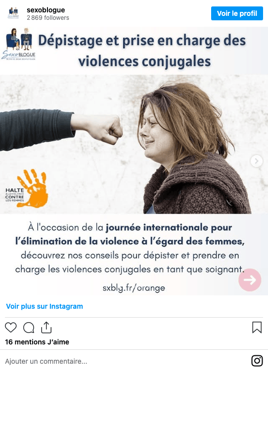 Publication Instagram Sexoblogue