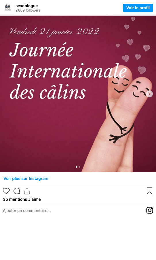 Publication Instagram Sexoblogue